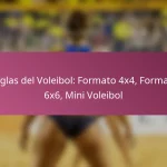 Reglas del Voleibol: Formato 4×4, Formato 6×6, Mini Voleibol