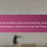Reglas del Voleibol: Variaciones Históricas, Evolución de las Reglas, Cambios a lo Largo del Tiempo
